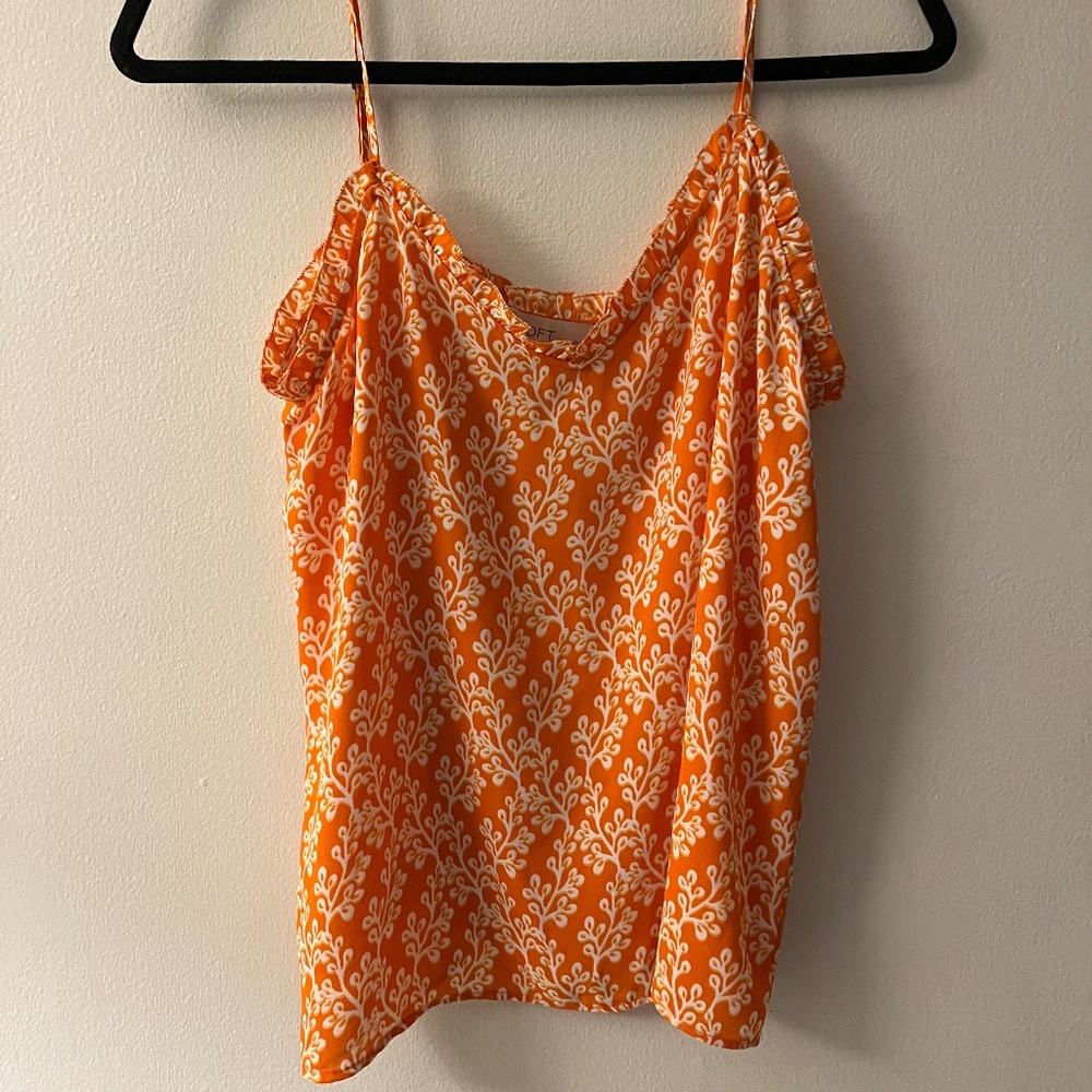 Loft orange small top